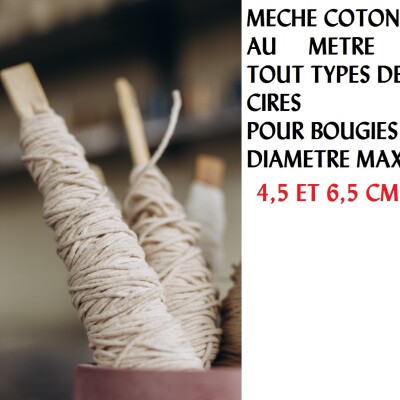 Mèche en coton 2 mm D 4.5-6.5